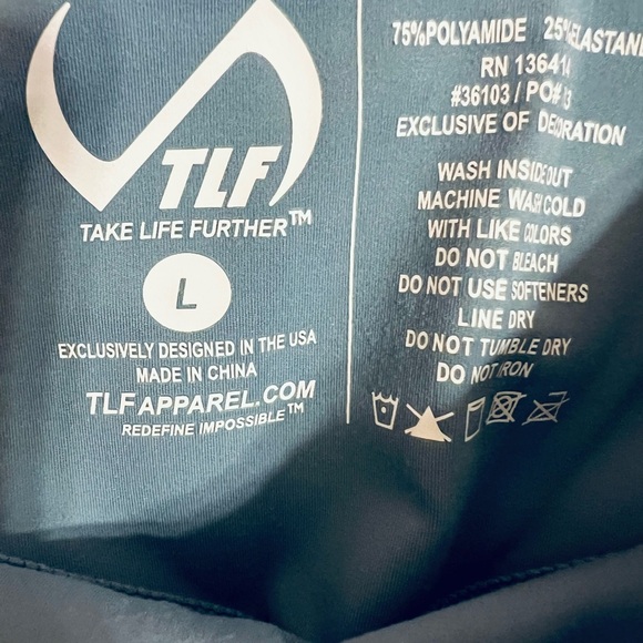 Blue leggings. Size L. Tlf. - Picture 3 of 5